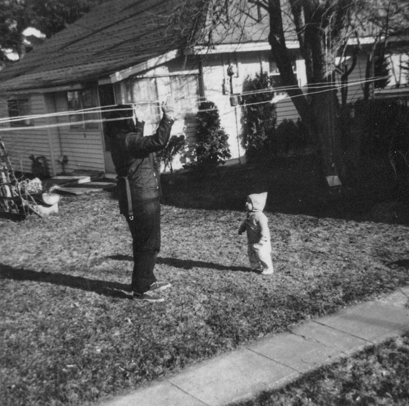 abbie sarah in back yard