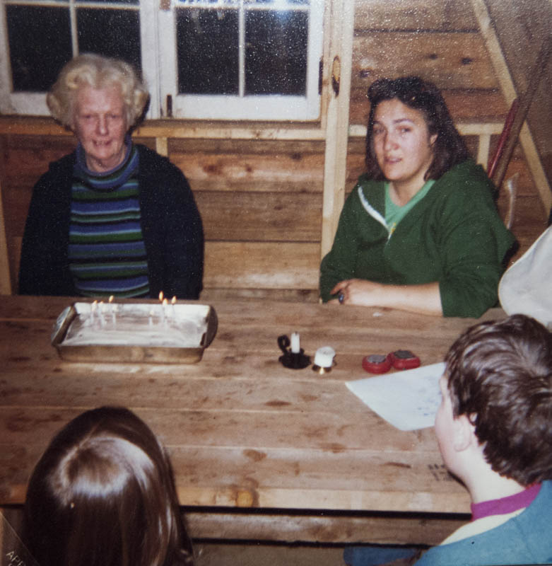 lorna and abbie at cabin
