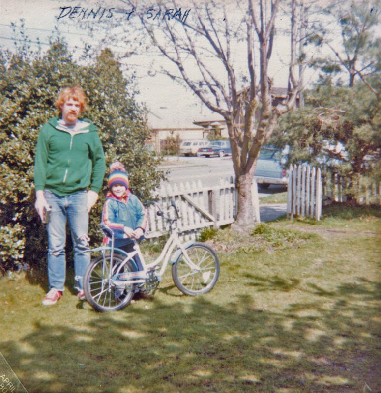 dennis and sarah in front yard