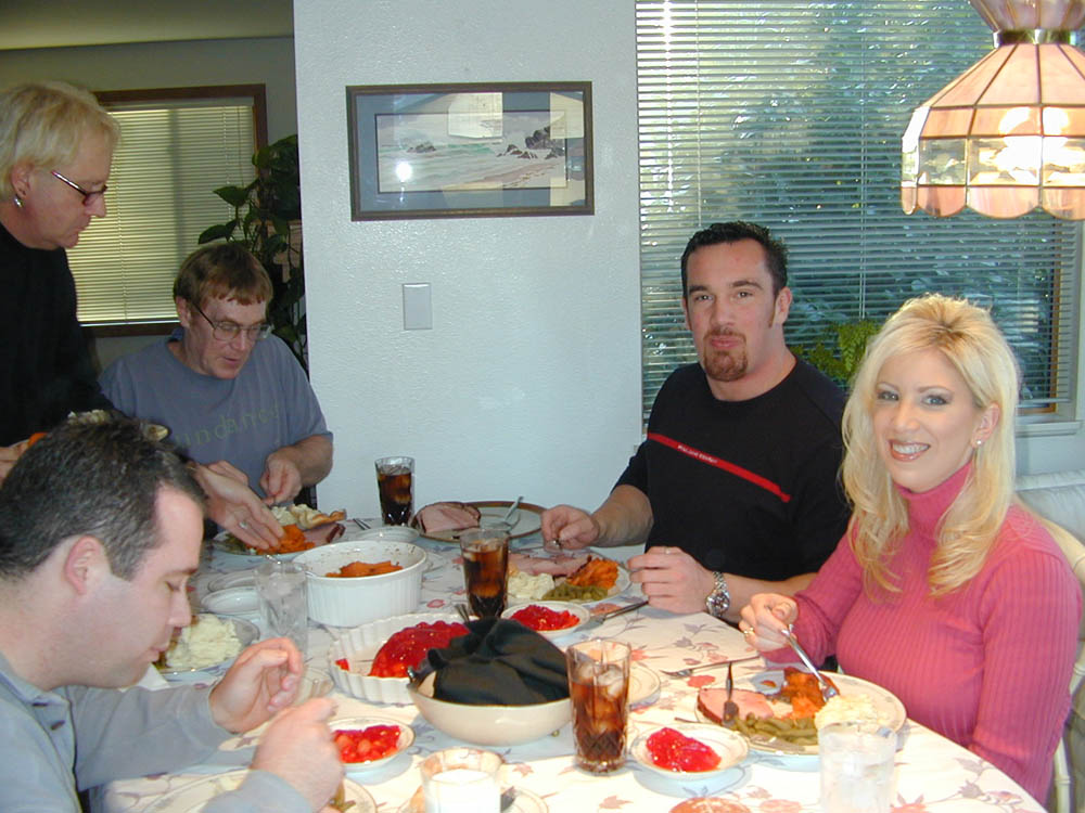 rich jess dennis noah sandy xmas dinner