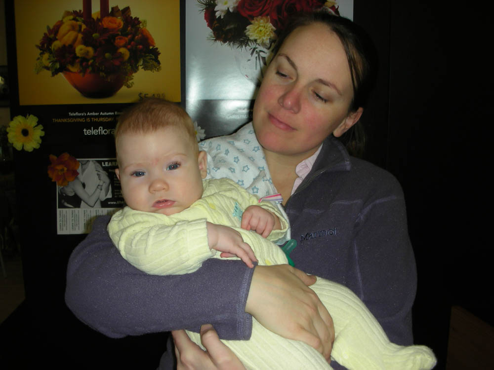 sarah and madeline at flower shop