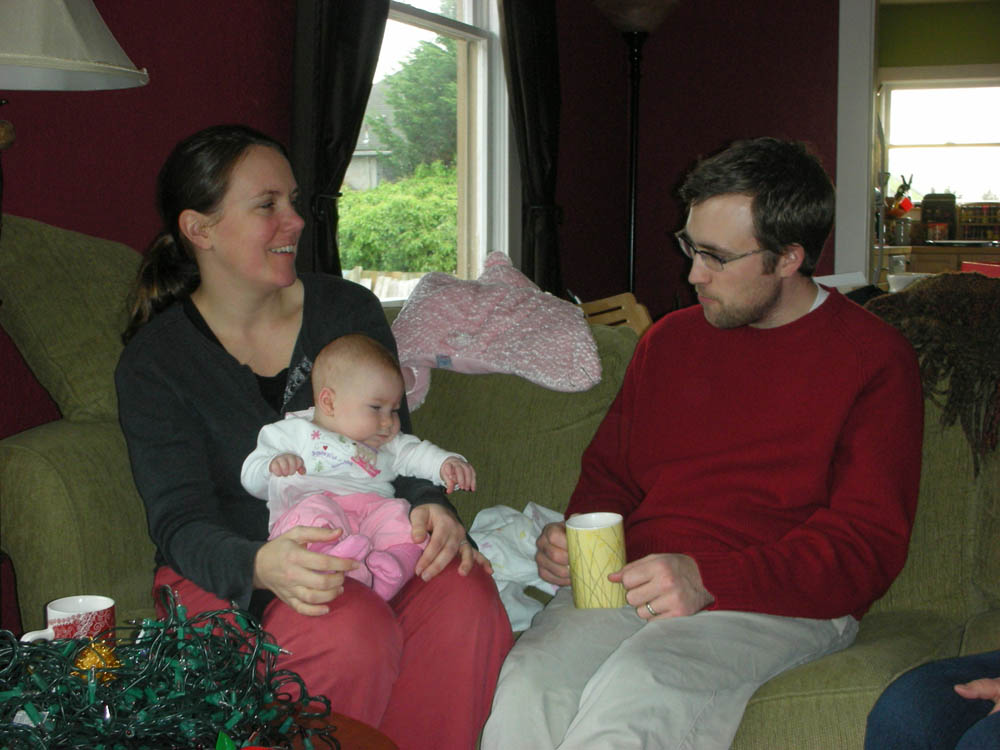 sarah madeline and andrew at home