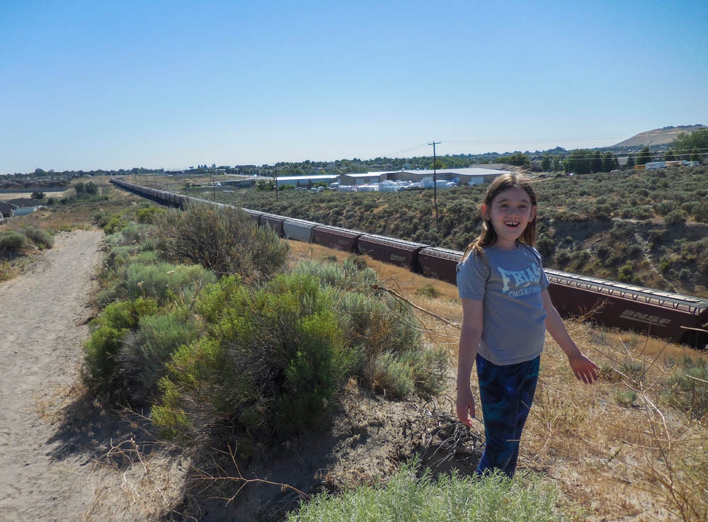 june_mandy train near house